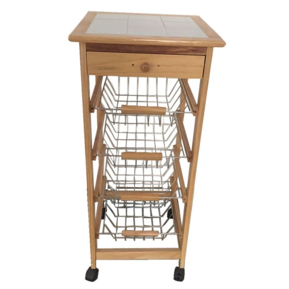 Verdulero Frutero de cocina Oporto 2 color miel 37X37X85