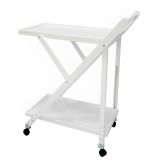 (SALDO) Camarera de servicio plegable Tavira 65x40x85cm color blanco