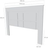 Cabezal para Cama de Matrimonio con patas, Color Cambria y Grafito, Medidas: 160 cm (Ancho) x 119,3 cm (Alto) x 3,8 cm (Fondo)