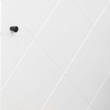 Vitrina Alta | 2 Puertas, Frentes en DM Lacado Blanco Mate | Medidas: 170,2 cm Alto x 40 cm Fondo x 68,4 cm Ancho