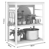 Estanteria 50x30x71,5cm blanco-natural