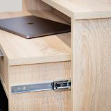 Mesa Escritorio Extensible, Consola Extensible, Color Cambria, Medidas: 90 cm (Largo) x 33-63,4 cm (Ancho) x 87,5 cm (Alto)