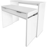 Mesa Escritorio Extensible, Consola Extensible,Color Blanco, Medidas: 90 cm (Largo) x 33-63,4 cm (Ancho) x 87,5 cm (Alto)