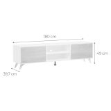 Conjunto de Salón Mueble Completo: Bajo TV, Mueble Bar, Estantería y Mueble Colgar - Estilo Roble y Blanco.