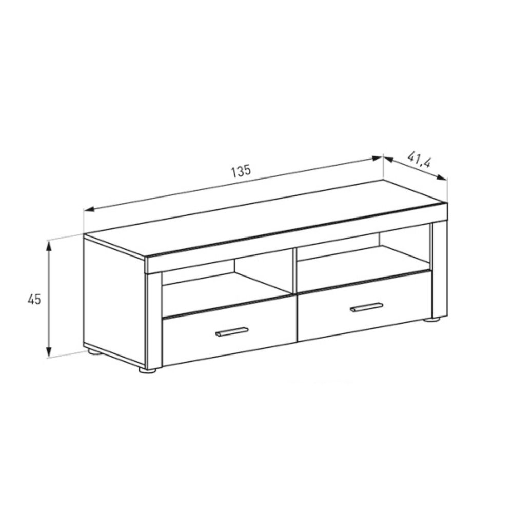Mueble de Comedor, Color Cañón, Medidas: 230 cm (Anc) x 212 cm (Al) x 41,4 cm (Fon) + Mesa Centro Elevable 45,2x100x50