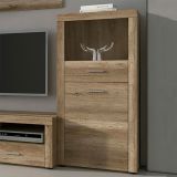 Mueble de Comedor, Mueble Salón, Acabado en Color Cañón, Medidas: 296 cm (Ancho) x 212 cm (Alto) x 41,4 cm (Fondo)