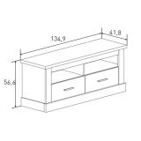 Mueble de Comedor, Mueble Salón, Acabado en Color Cañón, Medidas: 326 cm (Ancho) x 174,7 cm (Alto) x 41,8 cm (Fondo)