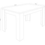 Mesa de Comedor Extensible, Mesa Salón, Robusta, Cambria, 138-198 cm (Largo) x 88 cm (Ancho) x 76 cm (Alto)