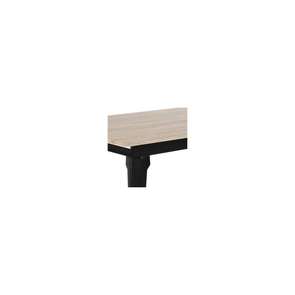 Mesa de Comedor Extensible Moderna – Acabado en Color Roble y Patas Negro Mate | Ajustable de 140/180x 80x 75 cm