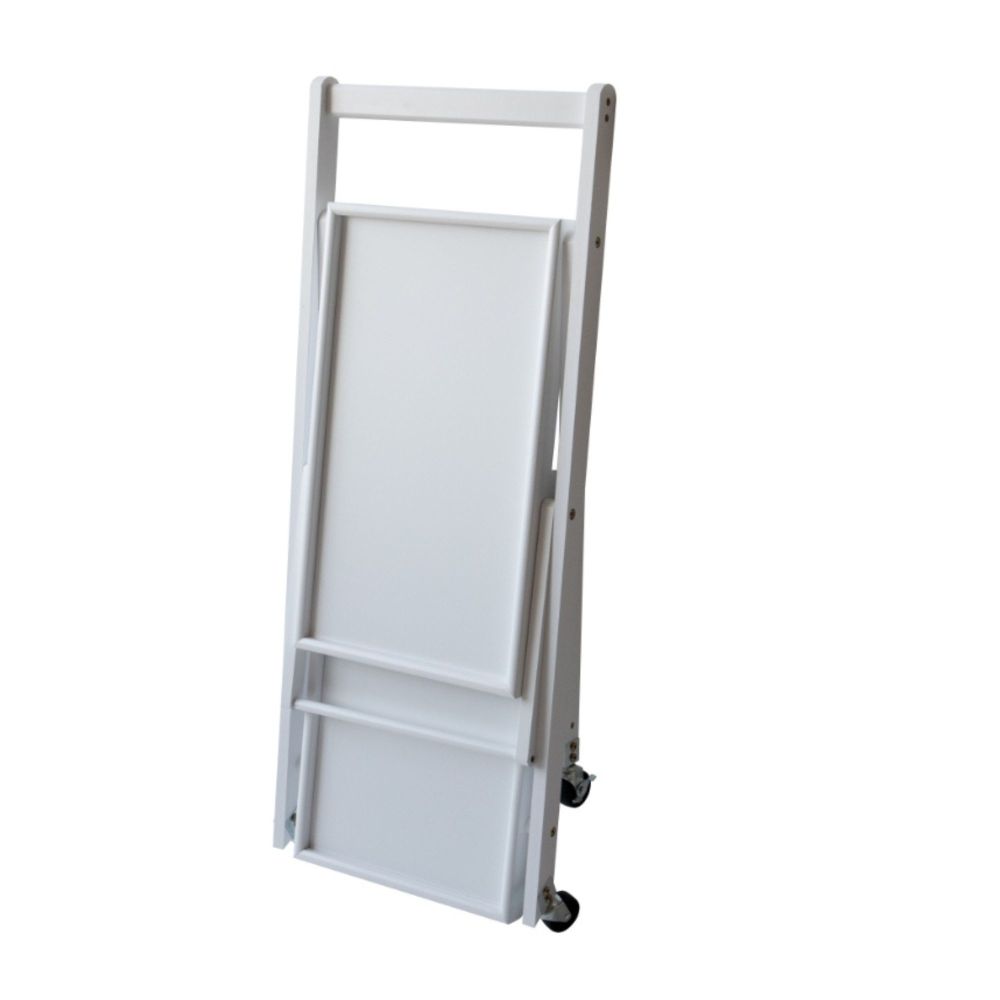 Camarera Plegable con Ruedas 65x40x85 Blanco - ¡Práctica y Elegante!