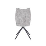 Pack de 2 Sillas Tapizadas en Tela Gris, Patas Negras, Asiento y Respaldo Ergonómicos y Acolchados Medidas 63x48x93 cm