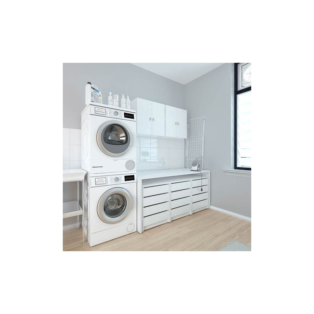 Mueble Alto de Cocina para Colgar con 2 Puertas – Color Blanco – 60 x 60 x 26,5 cm (alto x ancho x fondo)
