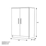 Armario Multiusos Bajo – Color Blanco – 60 x 90 x 36 cm