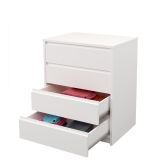 Cómoda Cajonera 4 cajones acabado en blanco. 74cm(alto) 60cm(ancho) 45cm(fondo)