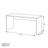 Mesa De Despacho Acabado Blanco 75 Cm(alto)160 Cm(ancho)68 Cm(fondo) , Color - Blanco