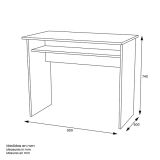 Mesa Escritorio | Mesa de Estudio | Contiene Bandeja | Color Blanco | Medidas: 90 x 74 x 50 cm