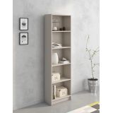 Meyvaser Librería Estantería con Cinco baldas en madera color Beige para salón 178,3x51,9x24,6 cm