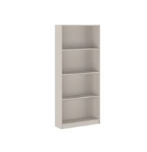 Meyvaser Librería estantería con cuatro baldas en madera color Beige para salón 180x80x24,5 cm
