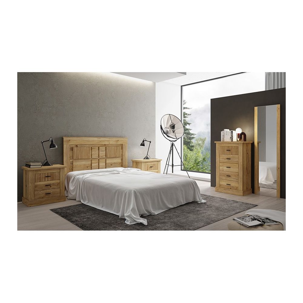 Sinfonier 5 Cajones, Cómoda Dormitorio, Acabado en Mauvella Rayas / 66 cm (Largo) x 107 cm (Alto) x 39,6 cm de (Fondo)