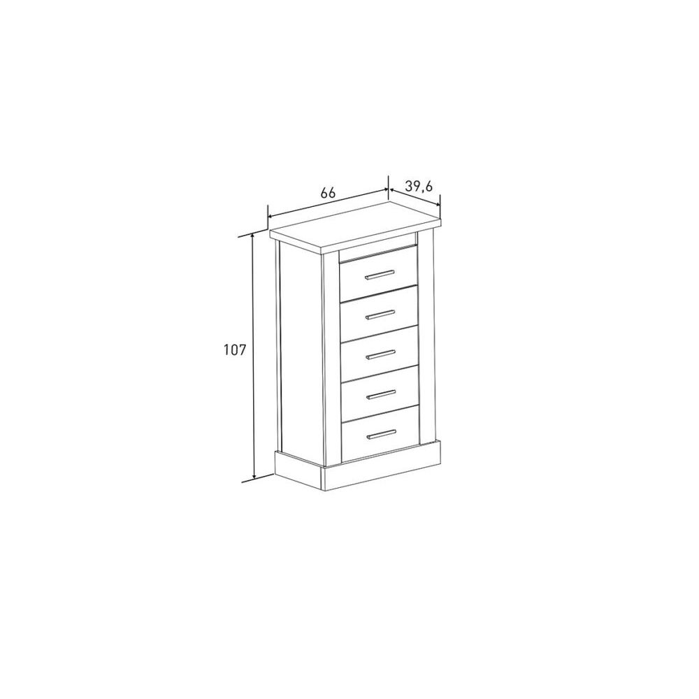 Pack de Muebles de Dormitorio Habitación con Cabecero, 2 Mesitas de Noche 3 Cajones y Sinfonier en Color Mauvella Rayas