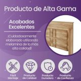 Pack Cabecero Nórdico de 160 x 120 cm + 2 Mesitas de Noche |Práctico y Elegante| Color Cañon (para Cama de 135-140, 150 o 160)