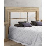 Pack de Dormitorio con Cabecero de 160 x 120 cm + 2 Mesitas de Noche + Sinfonier | Color Cambria y Blanco